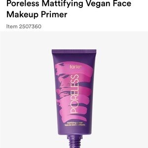 Tarte Poreless Mattifying Primer - Vibrant Purple